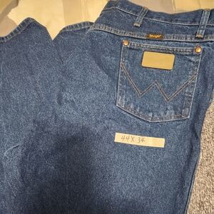 44 X 34 X2 Wrangler Men's Straight Jeans - Blue